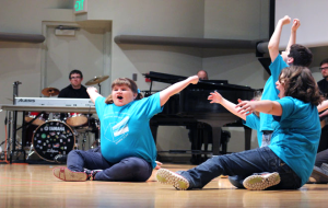 The children of the yellow group performed an act named “Snowy Day.” It consisted of them going through what they would do on a snow day. They woke up got dressed and played in the snow where they did a variety of things.