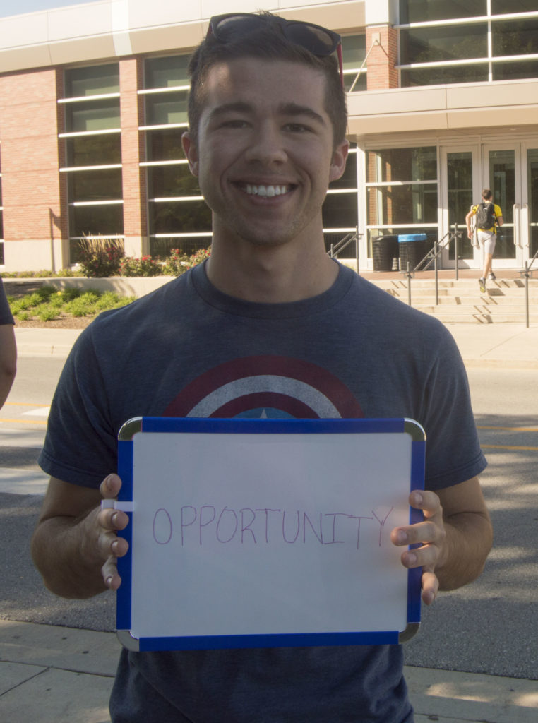 "The American Dream is an ideal. And although sometimes it doesn't seem like it's always obtainable, I think there's always the opportunity to make a way for yourself." Noah Matchett, junior